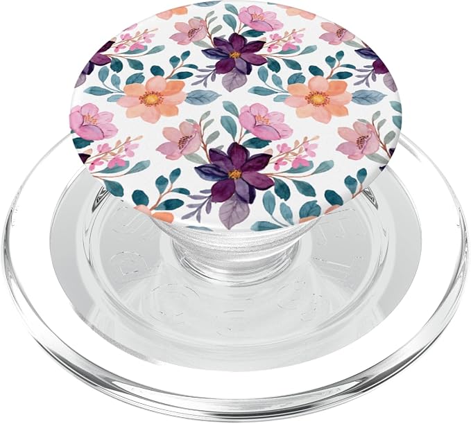 Colorful Watercolor Floral Flower Design PopSockets PopGrip: Swappable Grip for Phones &amp Tablets