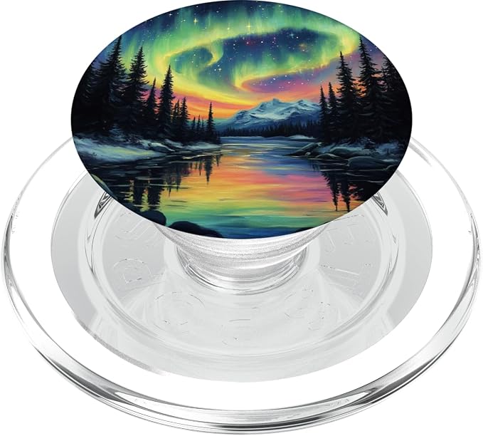 Aurora Borealis Dark Sky Nature Light Display PopSockets Adhesive PopGrip