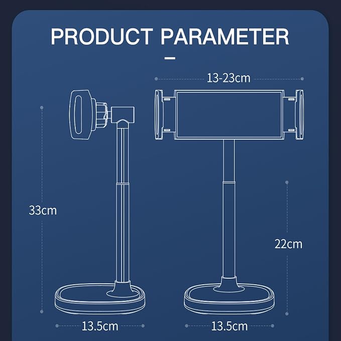 Adjustable Cell Phone Stand360° Rotating Lifting Mobile Phone Holder | for DeskVideo Recording HomeOffice Compatible with All iPhone for Galaxy