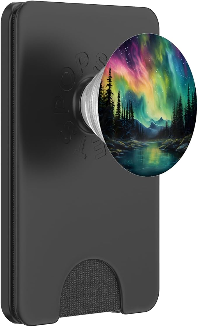 Northern Lights Aurora Borealis | Forest Stars PopSockets Adhesive PopGrip