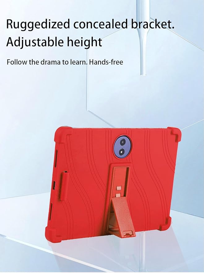 for TCL TAB A1 Plus Android 16 Tablet12.2 2.4K Ultra Clear Display Tablet Model CaseUYRUREL Soft Silicone Adjustable Stand Cover Lightweight Kids FriendlyBlack.