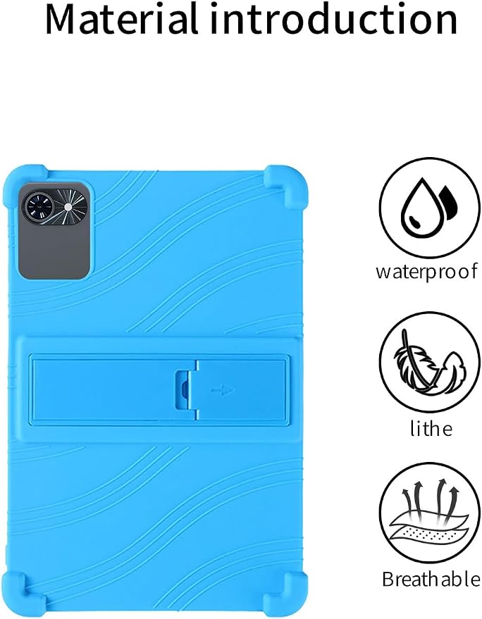 for TABWEE T80 Tablet 10.5 inch Tablet CaseBOVUGAC Soft Silicone Adjustable Stand Shockproof Kids Friendly for TABWEE 10.5 Tablet(Black)