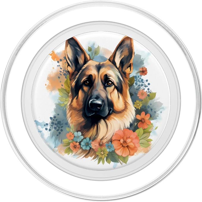 Colorful German Shepherdp Art Pet Dog Mom German Shepherd PopSockets Standard PopGrip