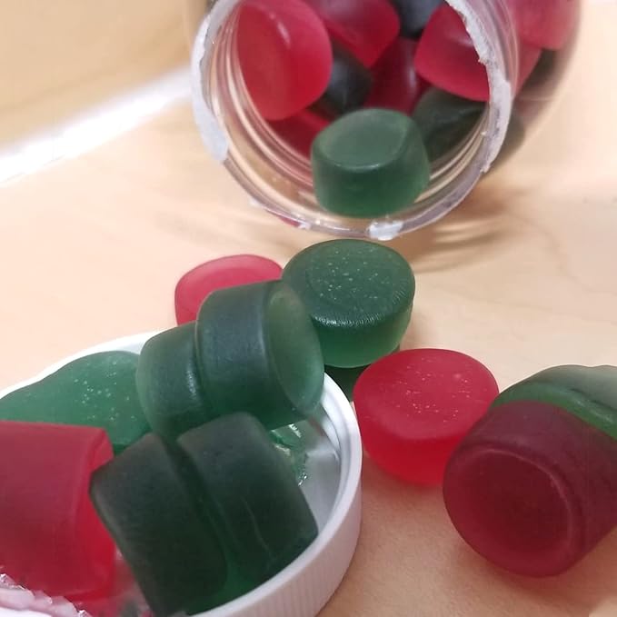 Vodolo Gummy Molds Silicone for Keto Snacks, 4 Pcs 55-Cavity Round Shape Mold for Apple Cider Vinegar Gummies Candy Making Supplies