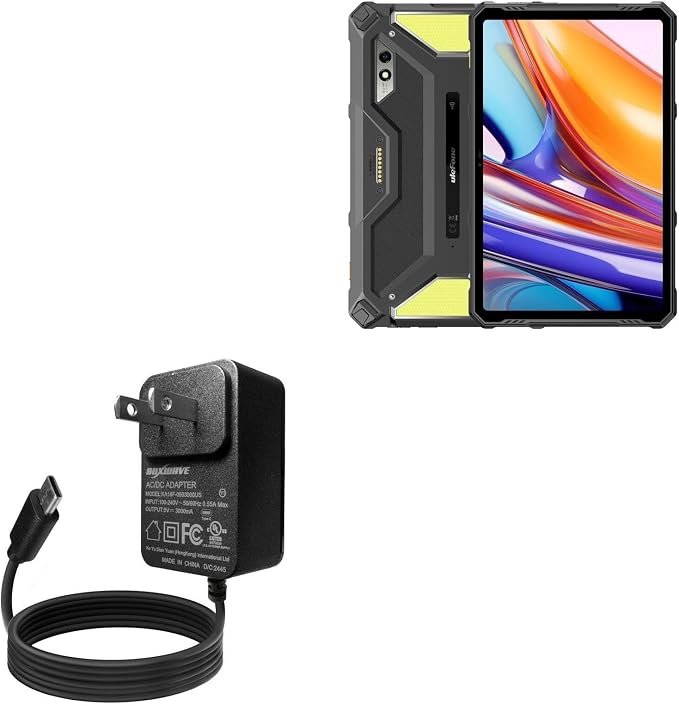 BoxWave Charger Compatible with Ulefone Armor Pad 3 Pro - Wall Charger Direct (15W) Rapid Charge Your Device with Built-in 3ft Cable