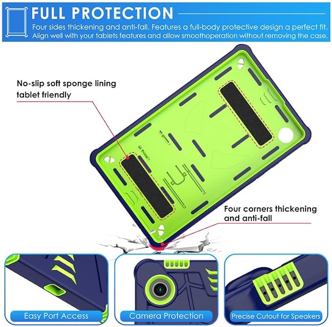 DETUOSI Case for Samsung Galaxy Tab A11+ Plus 11 2025/ A9+ Plus 2023 with Shoulder Strap 3-Layers Hybrid Heavy Duty Full-Body Shockproof4-Angles Viewing Protective Cover