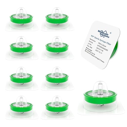 Membrane Solutions 20 Pack Syringe Filter Sterile PES Hydrophilic Filtration