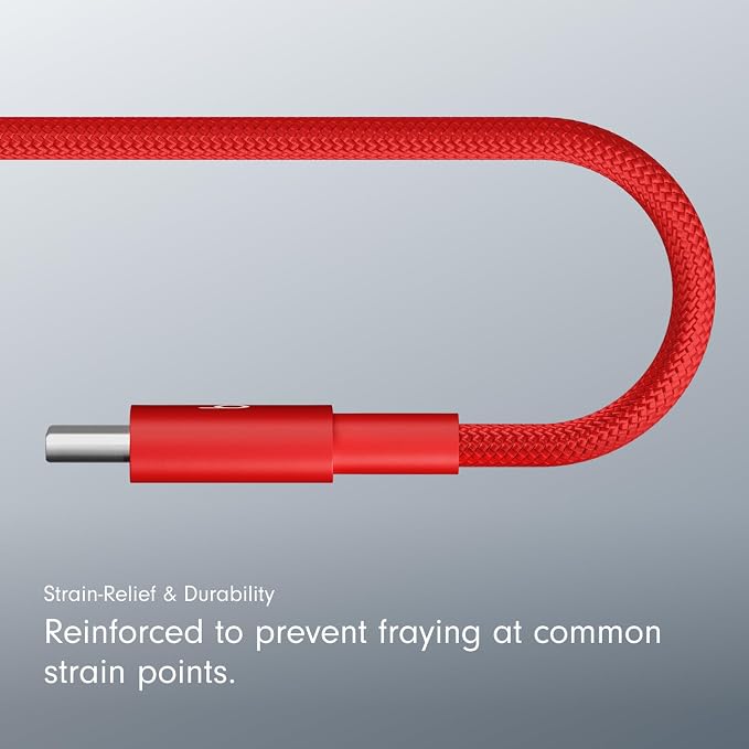 Beats 240W USB-C to USB-C Braided Cable Fast Charging Durable/Tangle Free Compatible with Apple and Android Devices (3 m/10 ft) – Bolt Black