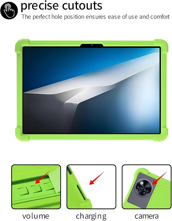 for DOOGEE Tab A9 pro+ Tablet 10.92 inch Tablet CaseBOVUGAC Soft Silicone Adjustable Stand Shockproof Kids Friendly for DOOGEE Tab A9 pro Plus 10.92 Tablet(Black)