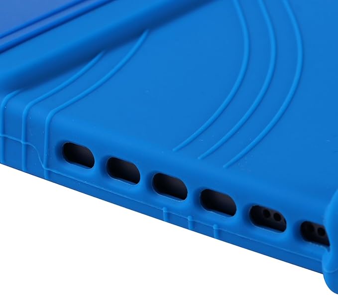 Silicone Case for 11 inch Android 15 TabletSoft Friendly Cover for Android 16 Tablet 11 inch 2026 Adjustable Stand (Black)