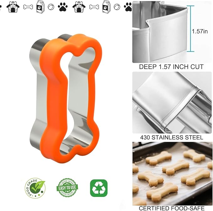 VTUGP Dog Cookie Cutter Set, 9 Pieces, Assorted Sizes