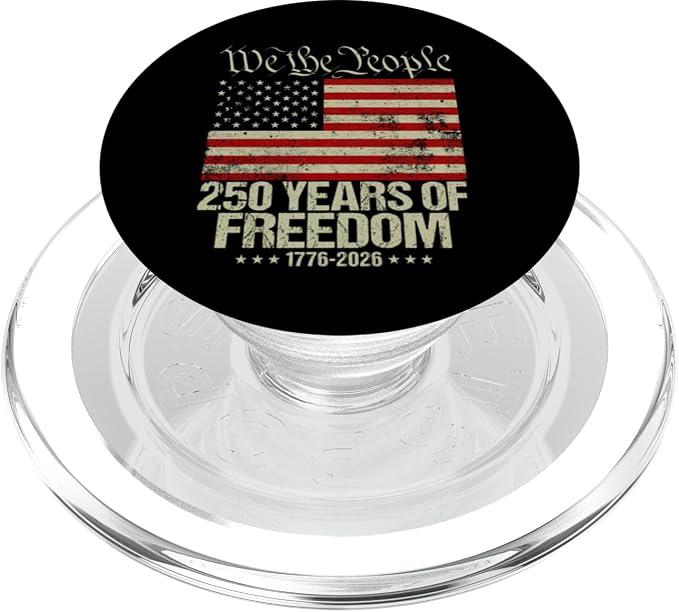 250 Years Distressed America Flag Anniversary USA 250th Bday PopSockets PopGrip for MagSafe