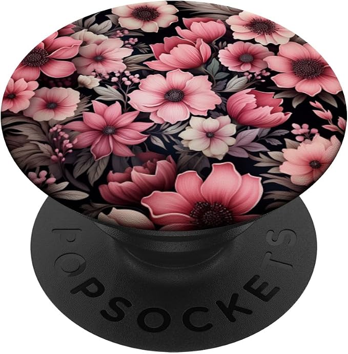 Vintage Pink Wildflower Flower Lover Tropical Garden PopSockets Adhesive PopGrip