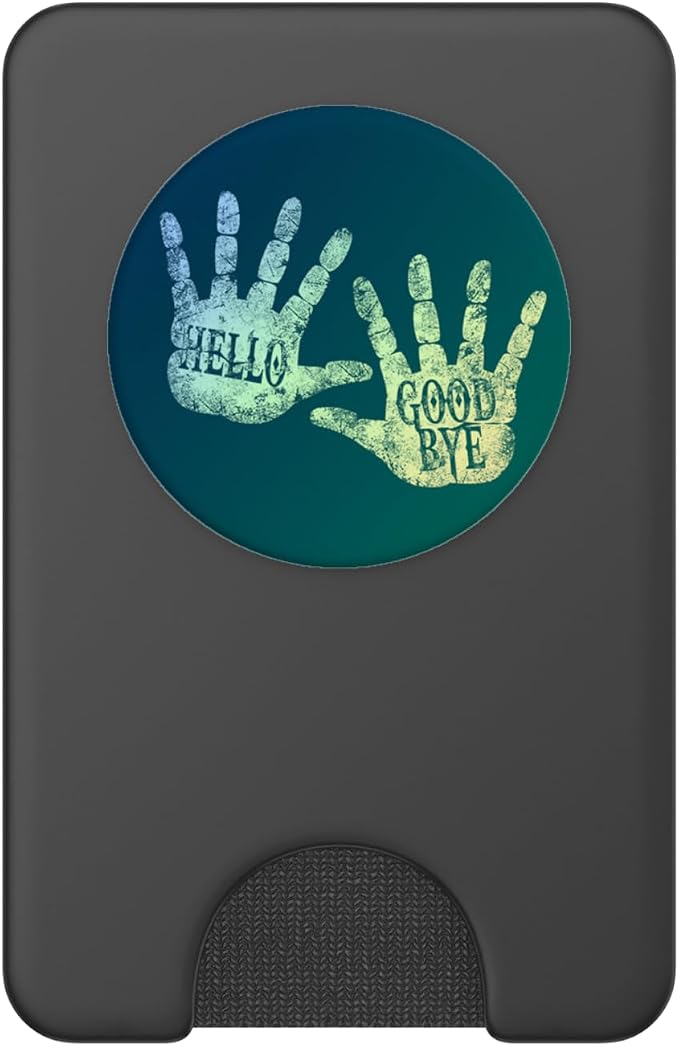 HELLO and GOODBYE Academy DAILY GREETINGS Humor Vintage Art PopSockets Adhesive PopGrip