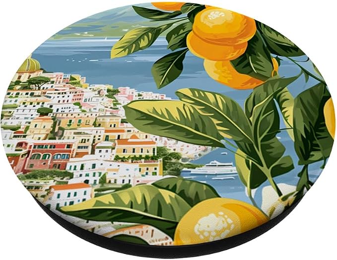Italian Coast with Amalfi Lemons from the Mediterranean Sea PopSockets PopGrip for MagSafe