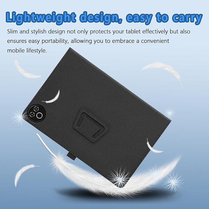 for Everyuth KB1001/KB1001L/KB1004/KB1004L Tablet CaseEveryuth Tablet 10.1 Inch Cover Protective Case with Hand Strap Multi-Angle Stand Shockproof Portable Tablet Shell Black
