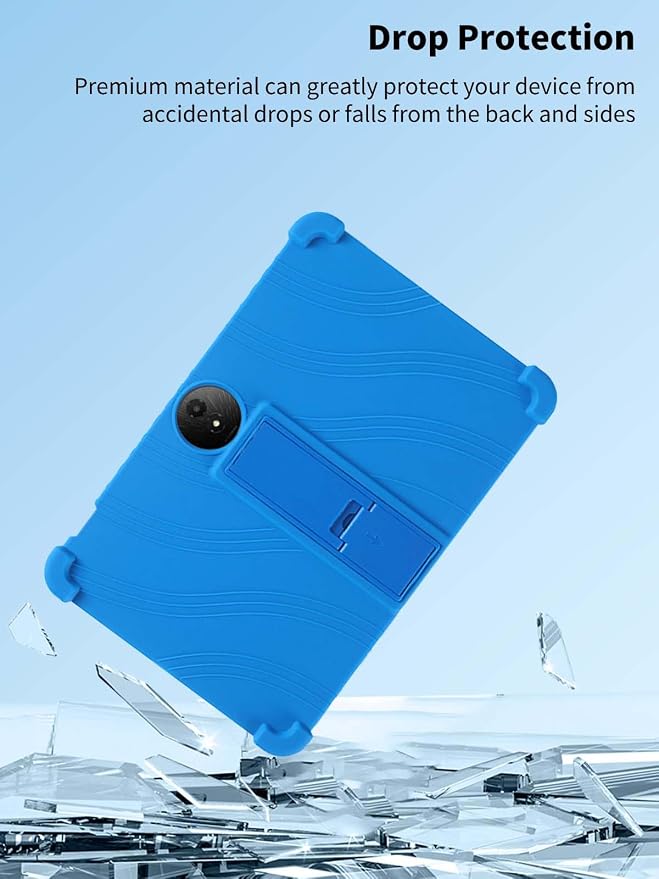 Case for TCL NXTPAPER 11 Plus Tablet 11.5inchNOUKAJU Tablet Protection CaseAdjustable BracketSoft SiliconeSilicone Protection Cover for TCL NXTPAPER 11 Plus(Blue)