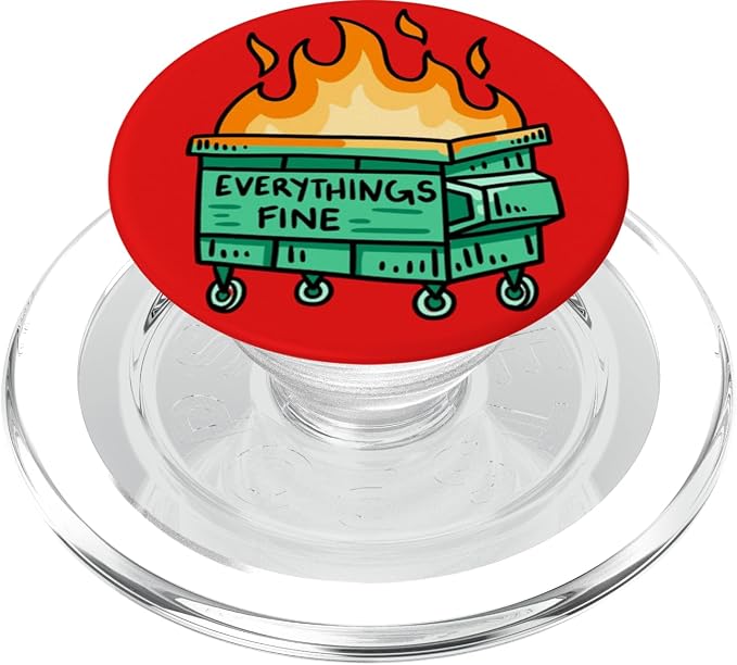 PopSockets Phone Grip – Funny PopSocket - Everythings Fine PopSockets Adhesive PopGrip