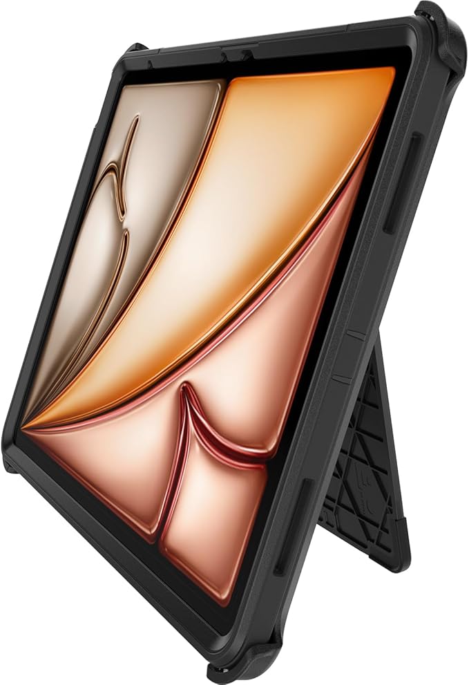 OtterBox Defender Series Case for iPad Air 13-Inch (M3) &amp (M2) - Black Rugged Durable Multi-Layer Protection (Single Unit Ships in Polybag Ideal for Business Customers)