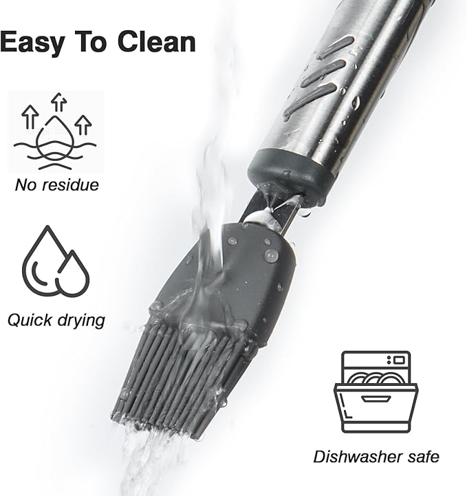 Lebabo Silicone Grill Brush for Oil and Sauce, Set of 2 Basting Brush