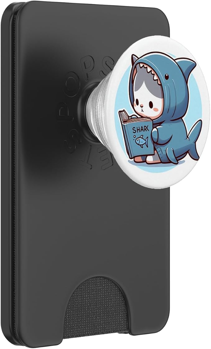 Shark Cat PopSockets PopWallet for MagSafe
