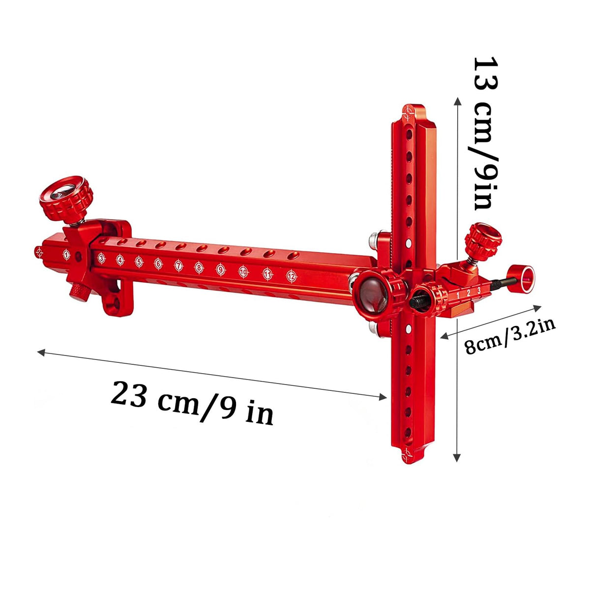 Single Pin Archery Recurve Bow Sight-Aluminum T-Shaped Left Right Handed Adjustable Bow Sight for Metal and Wooden Recurve Bow.