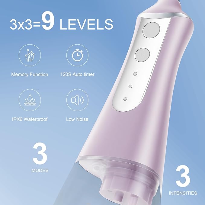 Electric Water Flosser Water Flosser Portable Dental Flosser Oral Cleaning (L10 Pink)