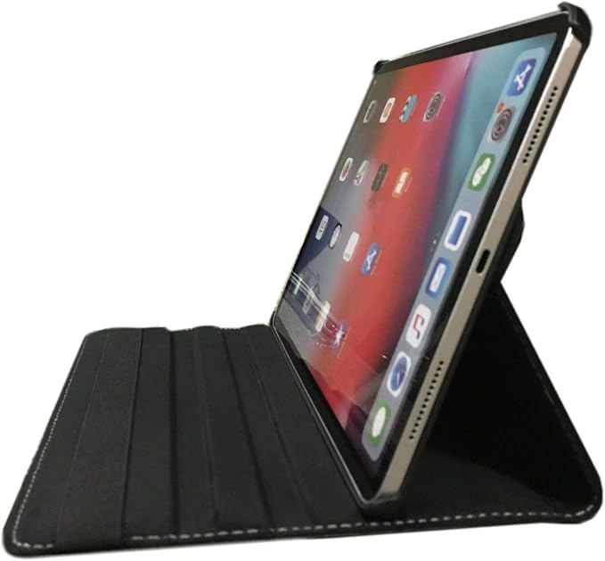 Case for ipad Pro 12.9 inch 3rd Generation 2018 Model A1876 A2014 A1895 A1983 360 Degree Rotating Smart Leather Auto Sleep/Wake Black