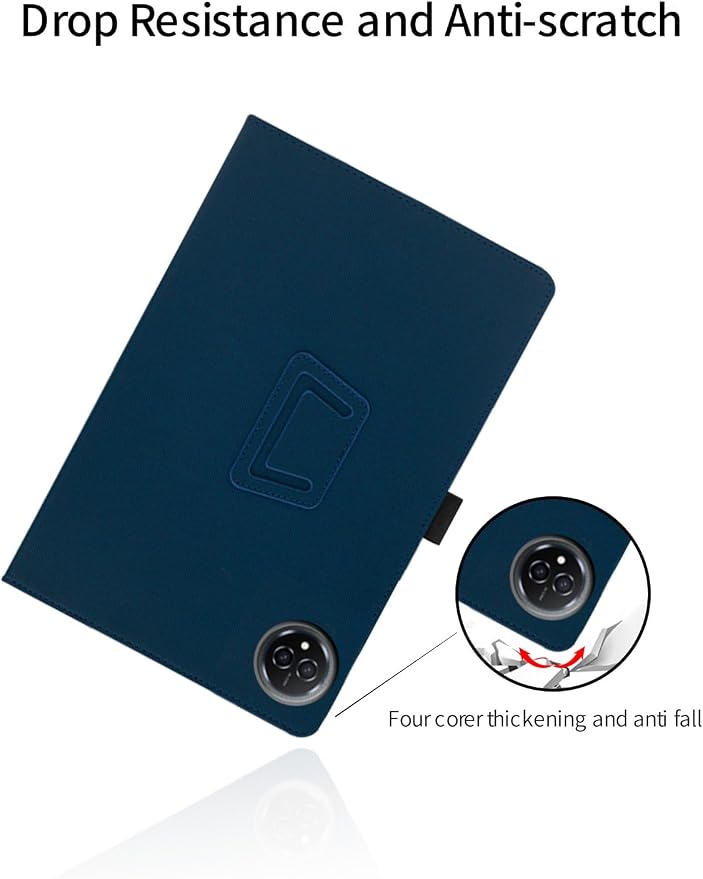 for FEONAL D126 11 Inch Android 14 Tablet CaseFolding Stand Protective Cover with Pencil Holder and Wrist StrapFull Protection Premium PU Scratch Resistant(Black)