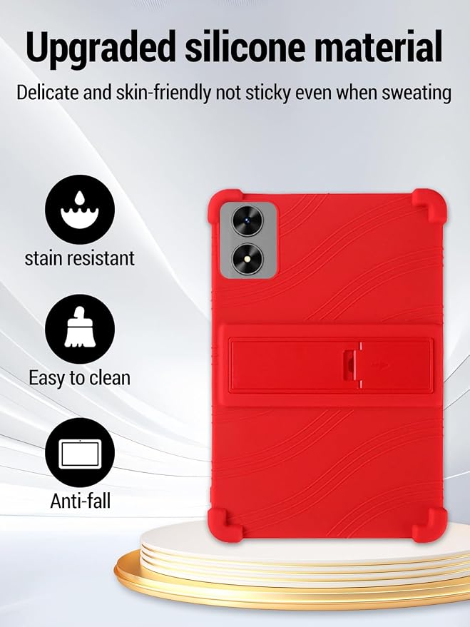 for SHARECLOUD P10_T (10.1 Inch) Android 16 Tablet Protective case ZBAGUG Shockproof Lightweight Silicone Protective Cover with Stand Child-Friendly Protection Easy to Clean Design Black.