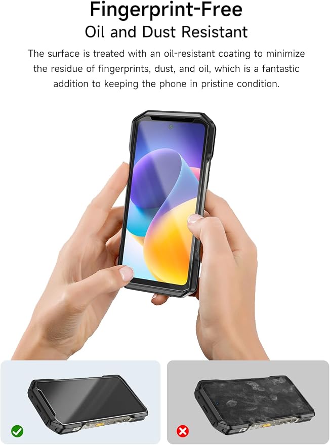 Ulefone 2-Pack Screen Protector Armor 27 Series Shatterproof Tempered Glass [9H Hardness] [99.99% HD Clear] [Anti Fingerprint] Armor 27 Series
