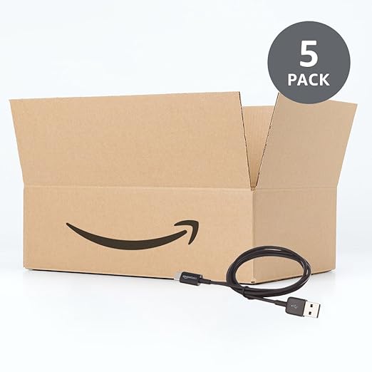 Amazon Basics USB-C to USB-A 2.0 Male Cable - 3 feet (0.9 meters) - Black 24 Pack of 5 120 count total Black