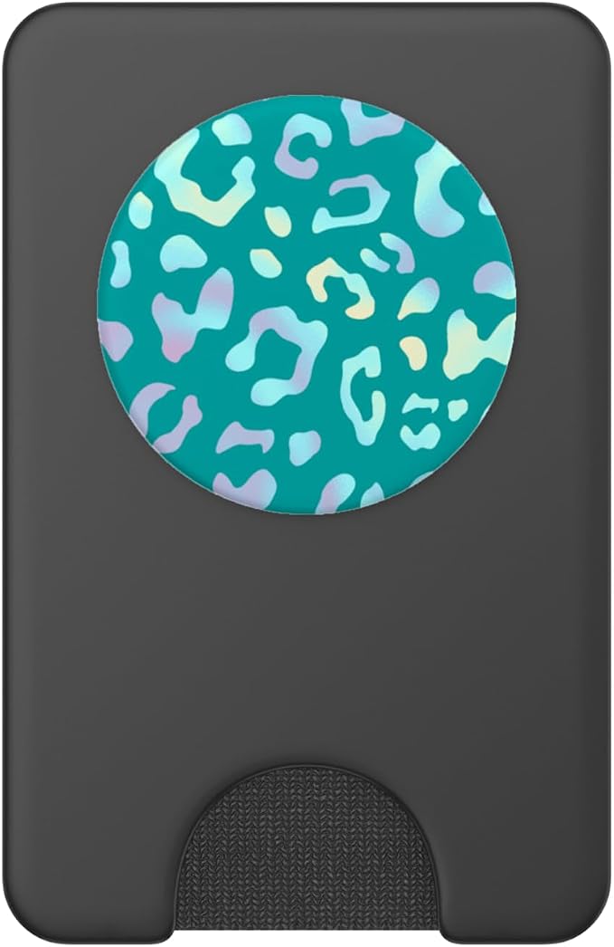 Rainbow Leopard Cheetah Teal PopSockets Adhesive PopGrip