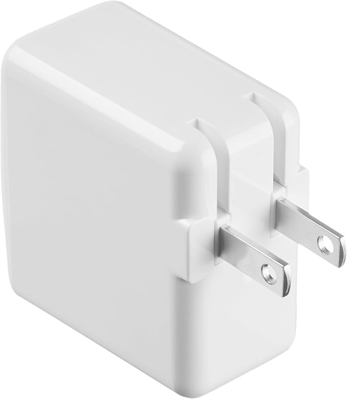 Amazon Basics 24W Two-Port USB-A Wall Charger for Multiple Devices Space-Saving Design 12W 2.4A per Port for iPhone 16/15/14/13/12/11/X Samsung and More Black