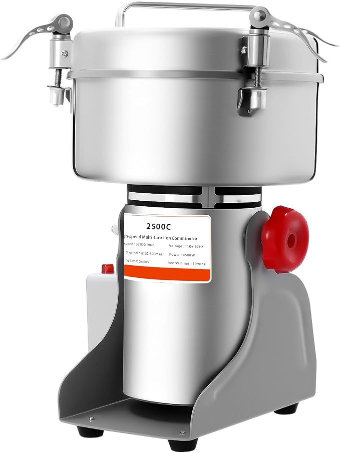 Electric Grain Mill, 2500g Capacity High-speed Grain Mill Grinder, Food-grade