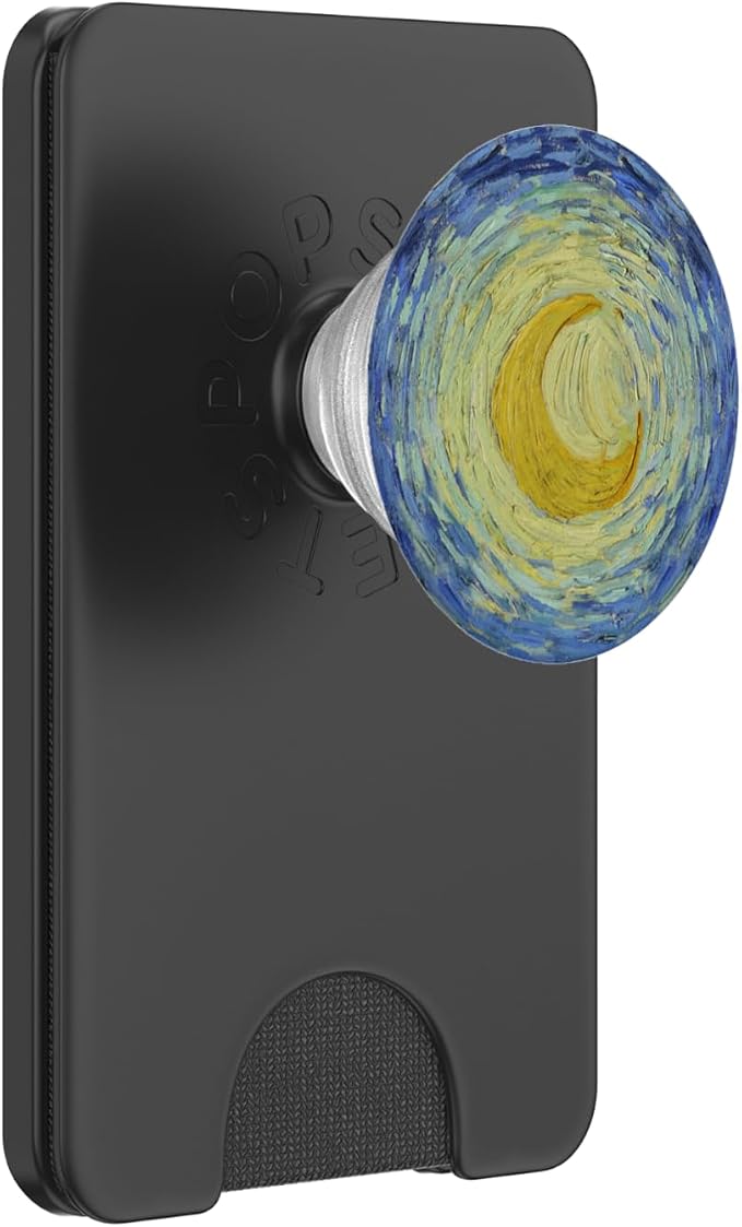 Starry Night Moon Van Gogh Fine Art Painting 2 Cla PopSockets Adhesive PopGrip