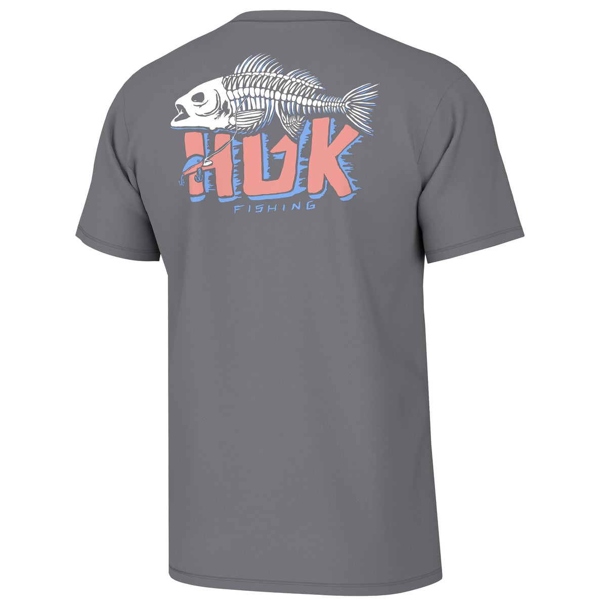 HUK Mens Fishing Graphic Tee, Performance Short Sleeve, Quick-Dry, Wando - White, Large