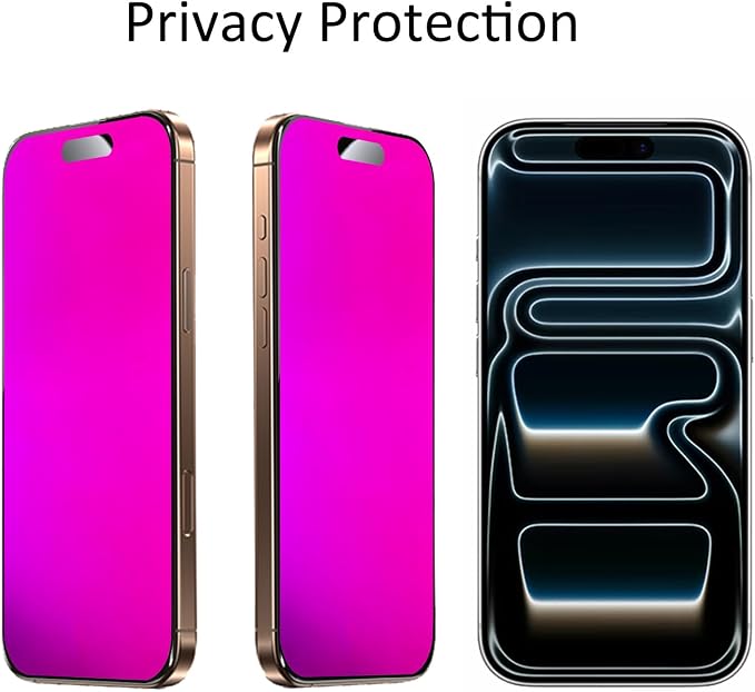 2 Pack for iPhone 17 Pro Max / 16 Pro Max Matte Privacy Screen Protector Anti spy Anti Glare Anti blue Light Film Gradient Blue 6.9 Inch