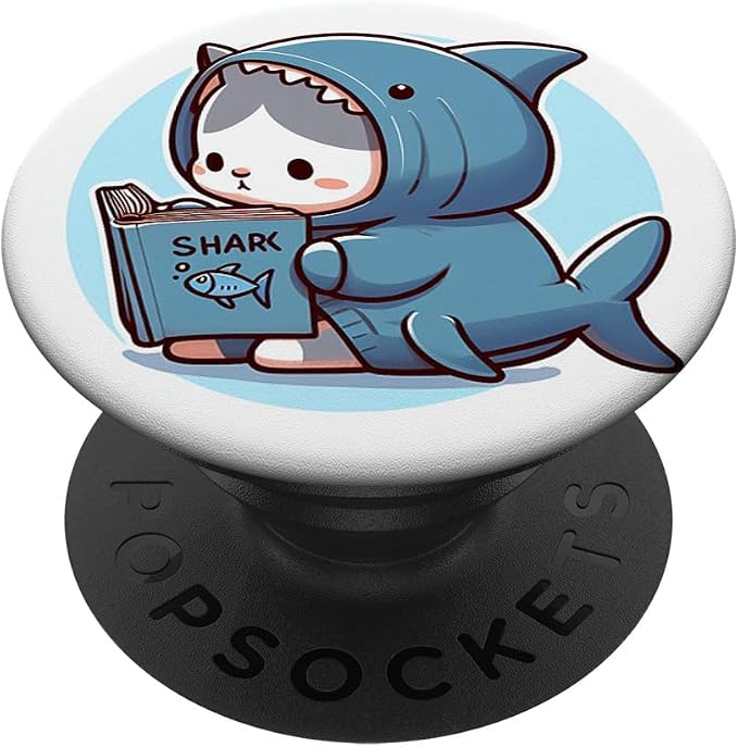Shark Cat PopSockets PopWallet for MagSafe