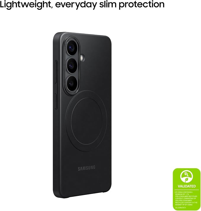 Samsung Galaxy S26 Rugged Magnet Phone Case Scratch Resistant Raised Edges Comfortable Safe Grip Black