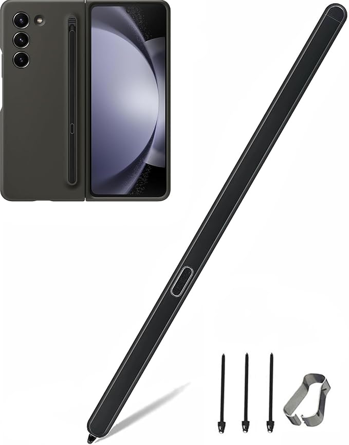 Galaxy Z Fold 6 / Fold 5 S Pen Fold Edition Replacement for Samsung Galaxy Z Fold 5 / Fold 6 5G Touch Stylus S Pen + Tips/Nibs (Black)
