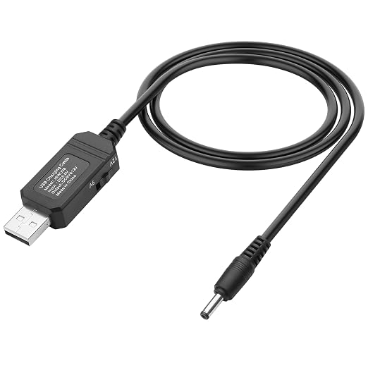 USB 5V to 9V/12V DC Step-up Cable5V U S B to DC5521 9V/12V Boost Power Cable with SwitchUSB-A to DC 5.5X2.1mm Voltage Boost Cablefor CameraRouterDashcam-3.28Ft (DC5.5X2.1)