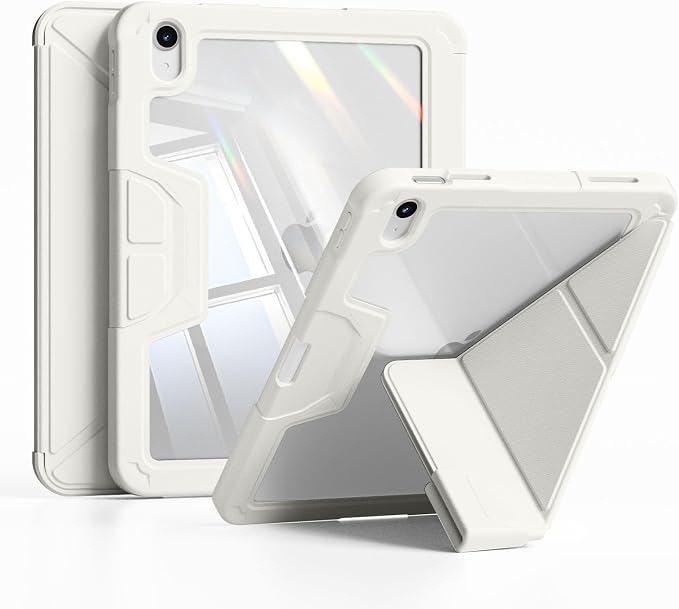 Case for iPad (A16) 11th Gen 11'' 2025/iPad 10th Gen 10.9'' 2022 | Shockproof Protective Cover with Pencil Holder Multi-Angle Stand Clear Back Support Touch ID &amp Auto Sleep/Wake (Black)
