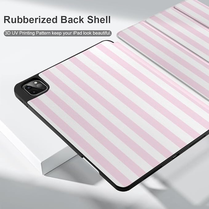 Case for iPad Pro 12.9 inch 6th Generation 2022 Built-in Pencil Holder + Trifold Stand + Auto Wake/Sleep + Protective Cover for iPad Pro 12.9 5th/4th/3rd Gen- Bear