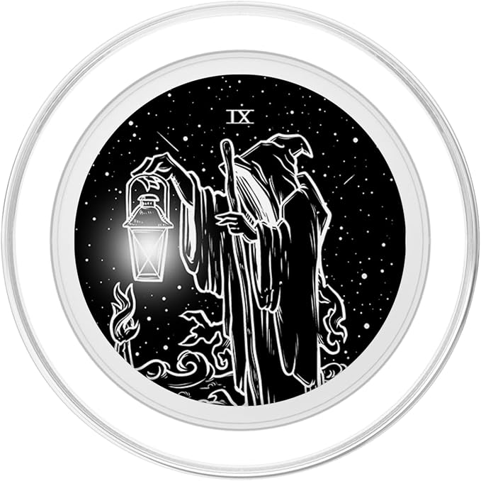 The Hermit Tarot Card Gothic Halloween Grim Reaper Occult PopSockets Adhesive PopGrip