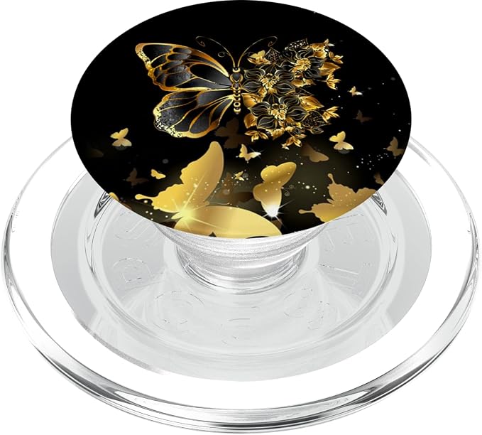 Butterfly Ladies Butterfly Decoration Golden Butterfly PopSockets Adhesive PopGrip