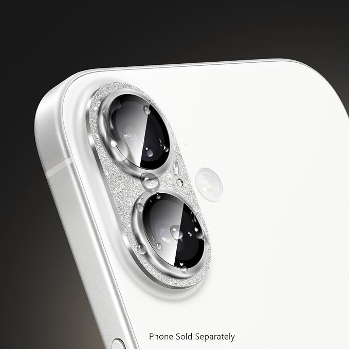 SAHARA - Ultra-Strong Camera Lens Protector for iPhone 16 Pro/16 Pro Max (2-Pack) Black (ZD00161)