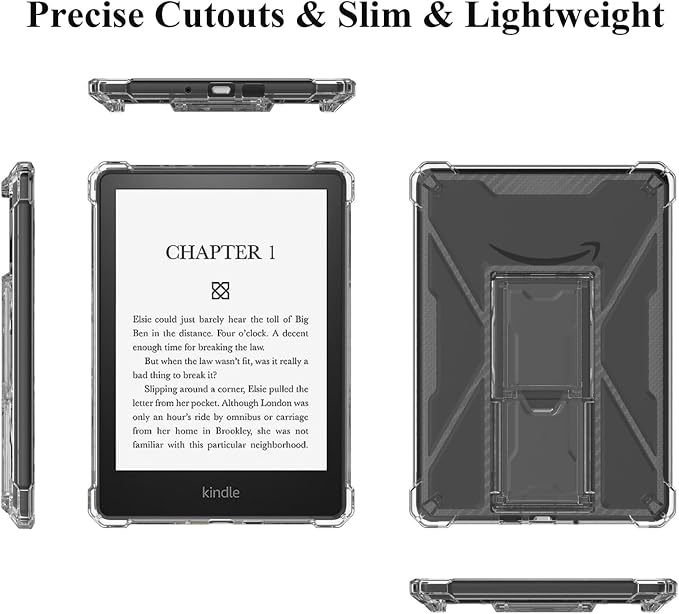 Clear Case for All-New Amazon Kindle Fire Max 11 Tablet (13th Generation 2023 Release) 11 Slim Lightweight Shell Transparent Soft TPU Back Shockproof Crystal Reinforced Corner Cover Clear