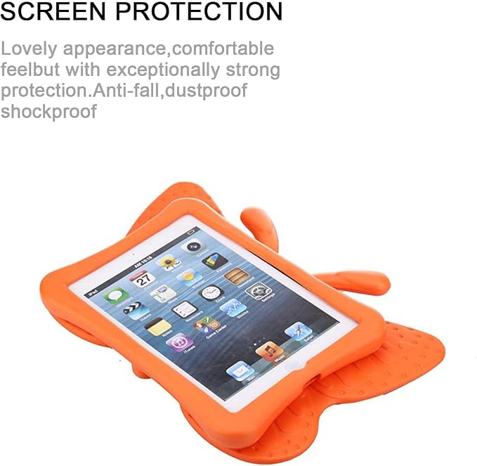 Kids Case for 7.9 iPad Mini 5/4/3/2/1 Silicone Shockproof Cover with Handle Kickstand Black