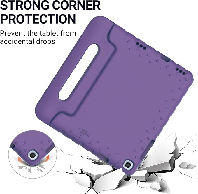 Kids Case for Samsung Galaxy Tab A 10.1(2019 Release)SM-T510/SM-T515 Black | Shockproof Lightweight Soft EVA Ergonomic Handle Foldable Viewing Stand for Kids Daily Use